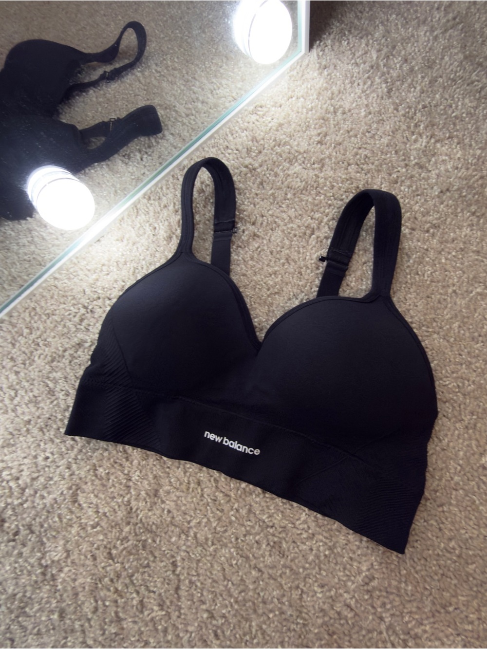 New Balance Black Padded Low-Impact Sports Bra